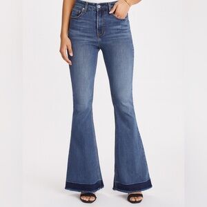 Grace in LA | Women's Blue Flare Easy Fit Jeans